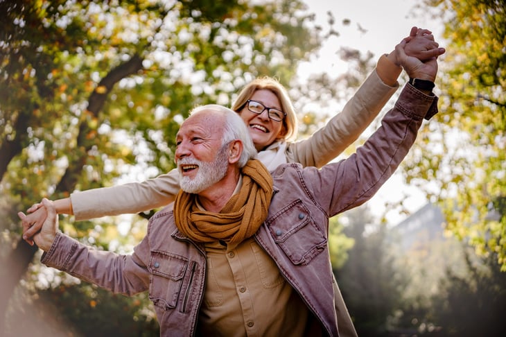 Senior Couple Having Fun