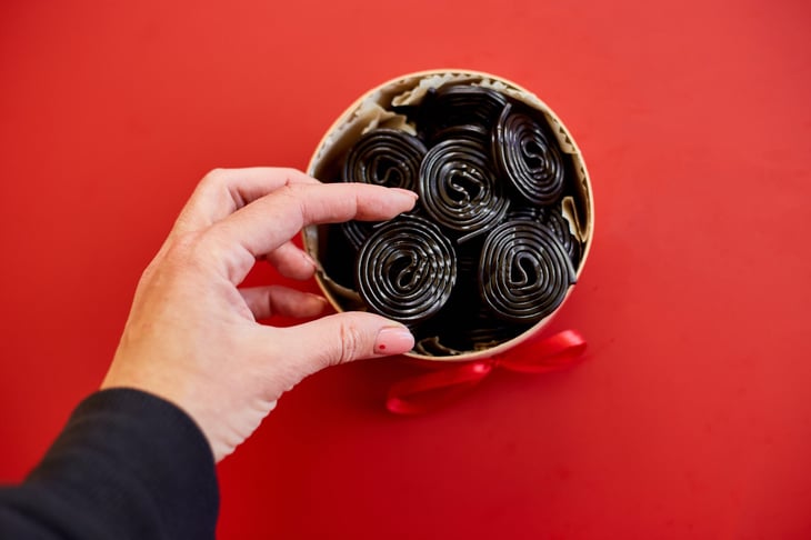 Reaching for black licorice.