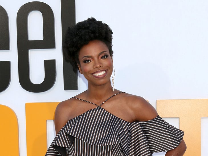Sasheer Zamata of Exploding Kittens at the "I Feel Pretty" World Premiere at Village Theater on April 17, 2018 in Westwood, CA
