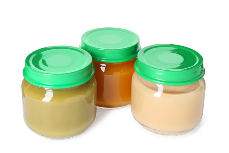 Jars of baby food
