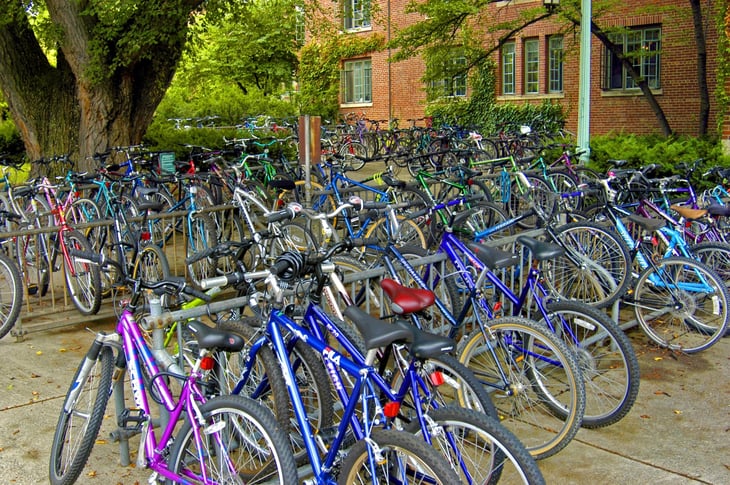 Bicycles at Michigan State University in East Lansing