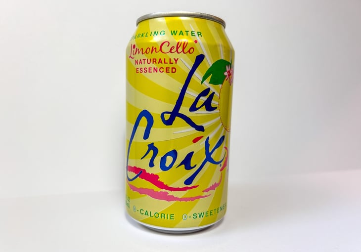 can of La Croix limoncello flavor, sparkling water drink