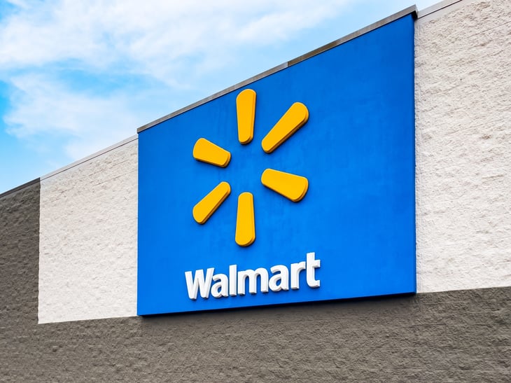Walmart store sign