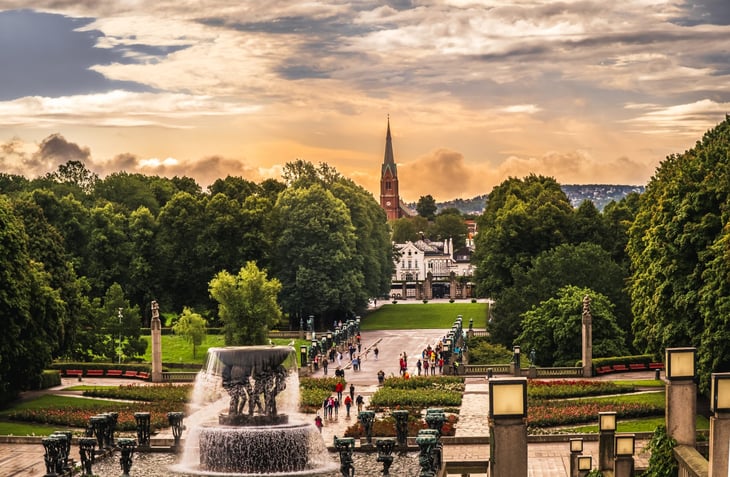 Vigeland Sculpture Park in Oslo, Norway