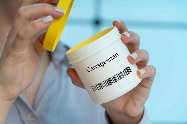 Emulsifier carrageenan.