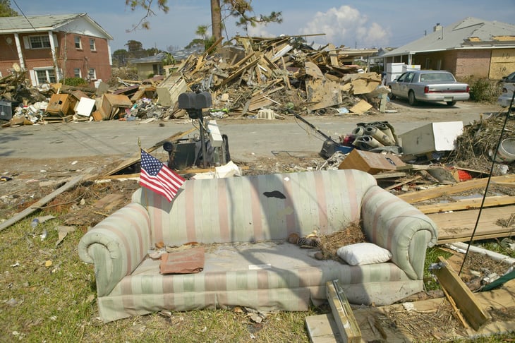 Destruction from Hurricane Ivan in Pensacola, Florida