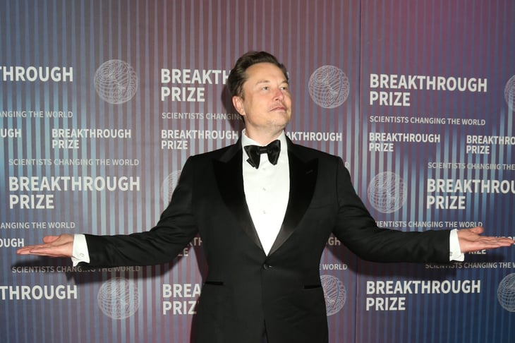 Elon Musk at the Breakthrough Prize Ceremony in 2024