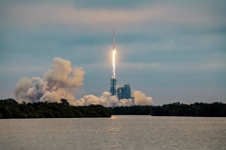 The debut launch of the SpaceX Falcon 9 rocket
