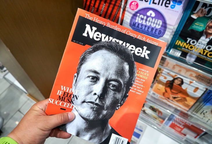 Elon Musk on the cover of Newsweek