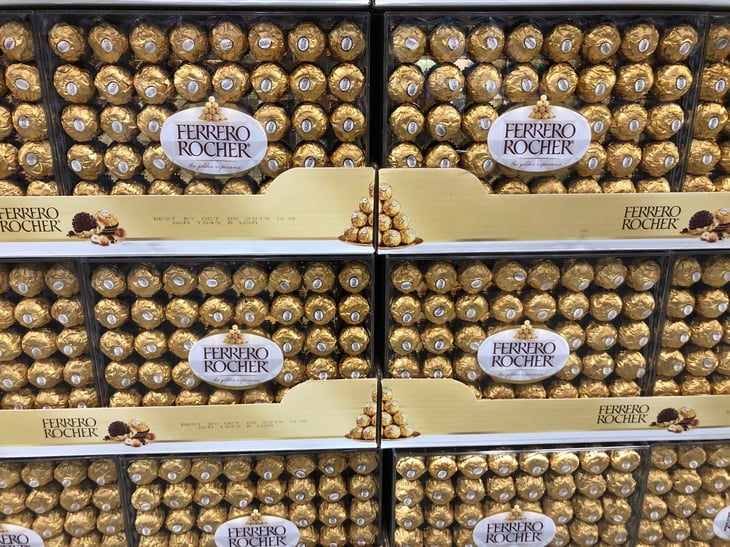 Ferrero Rocher chocolate at Costco.