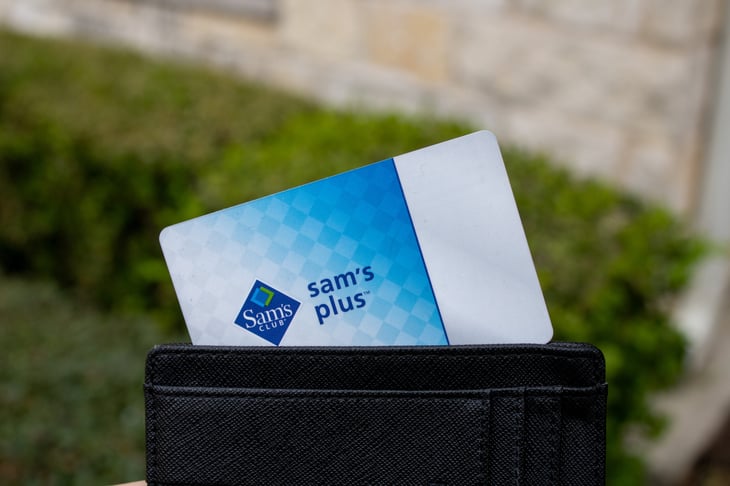 Sam's Plus membership card.
