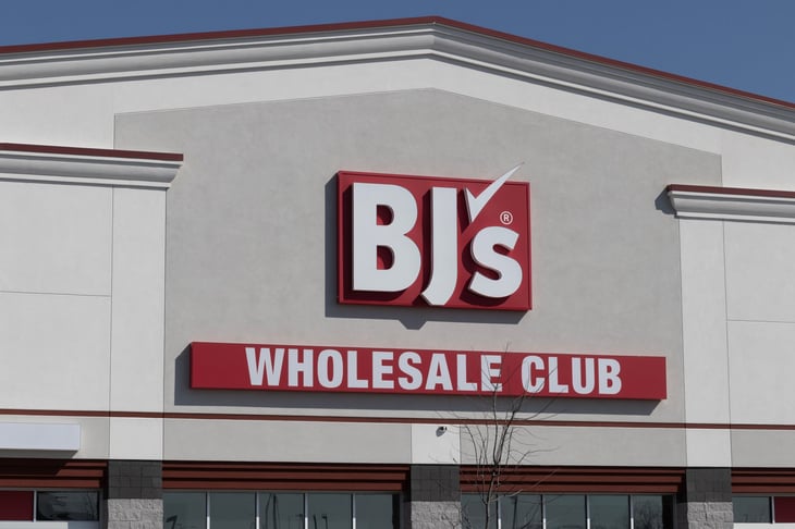 Outside of a BJ's Wholesale Club store