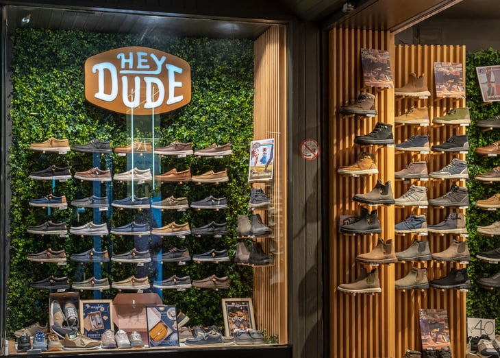 Hey Dude shoes store. Sneaker sale.