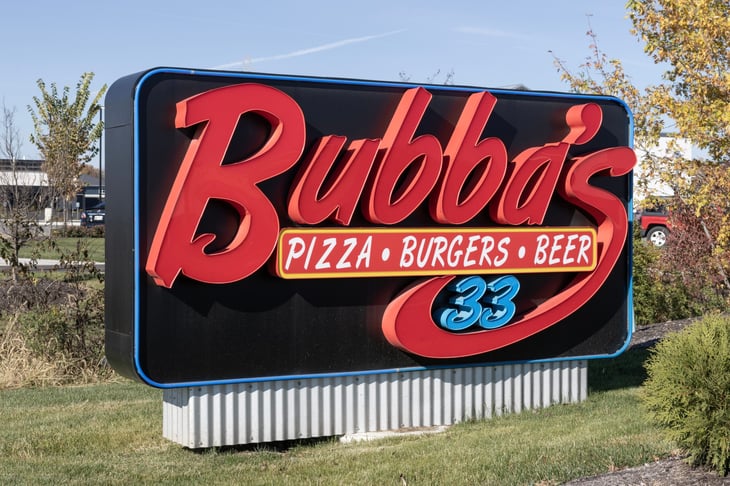 Bubba's 33 Pizza Burgers and Beer fast casual restaurant.
