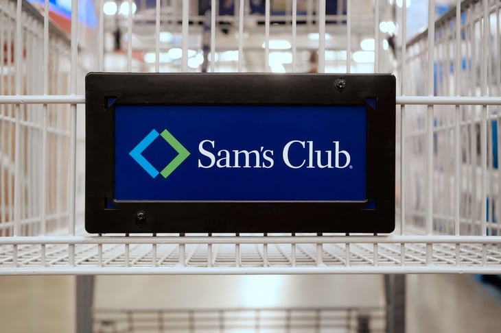 Grocery cart at Sam's Club