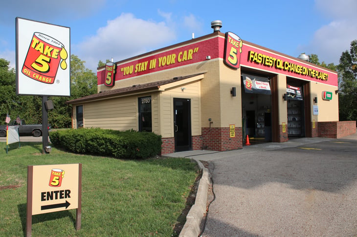 Take 5 Oil Change location in Columbus, Ohio.