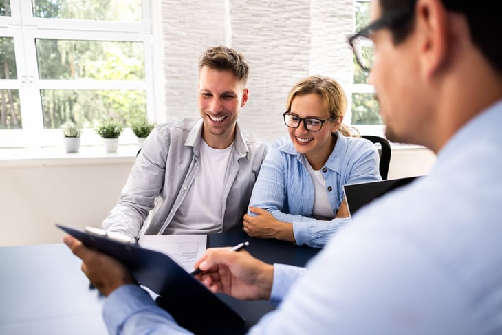 financial advisor with couple