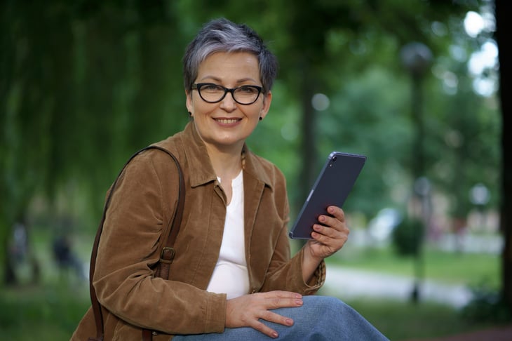mature woman outside
