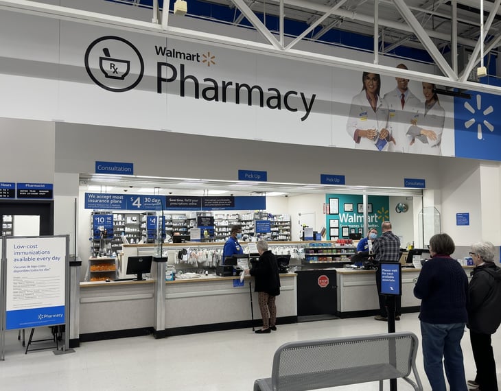 Line at Walmart Pharmacy