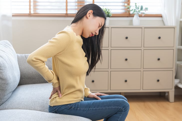 Woman with lower-back pain