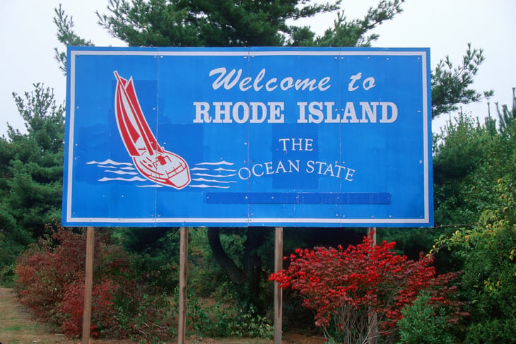 Welcome to Rhode Island sign