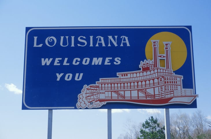 Welcome to Louisiana sign