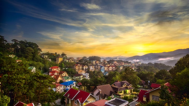 Serene sunrise in the Summer Capital of the Philippines, Baguio City.
