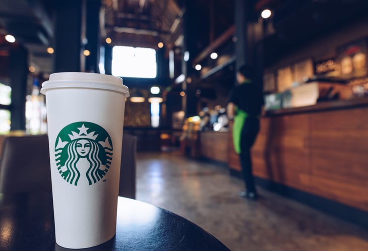Venti size Starbucks hot coffee