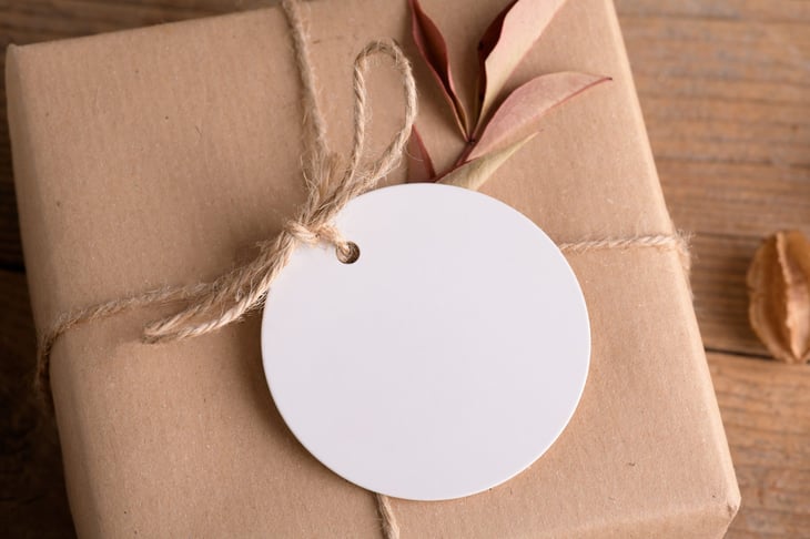 Handmade gift tag