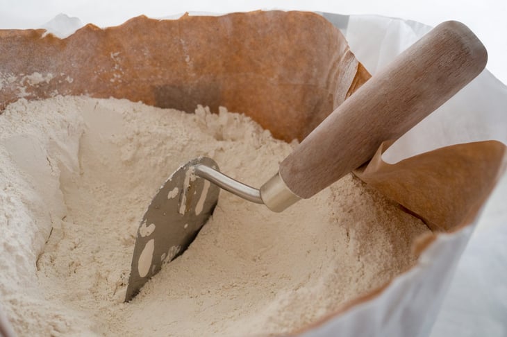 Bag of gypsum