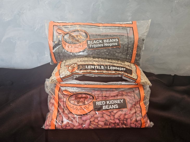 Dollar Tree beans and lentils