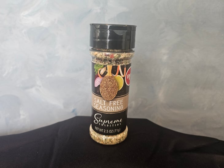 Salt-free seasoning from Dollar Tree