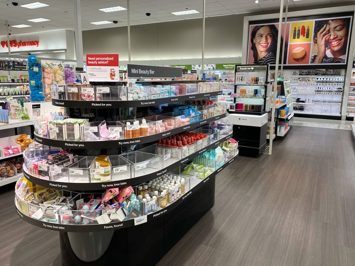 The beauty department at a Target store in Phoenix