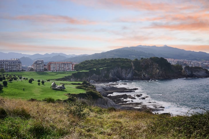 The coast of Castro Urdiales, Cantabria, Spain
