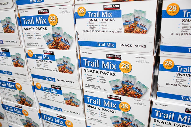 Kirkland Signature trail mix at Costco