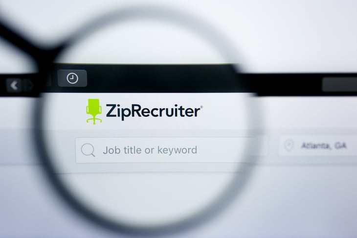 ZipRecruiter website