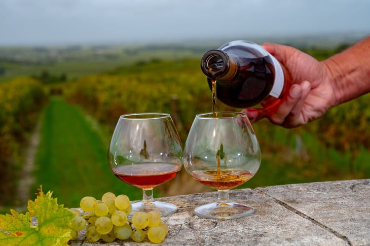 Two glasses of Cognac