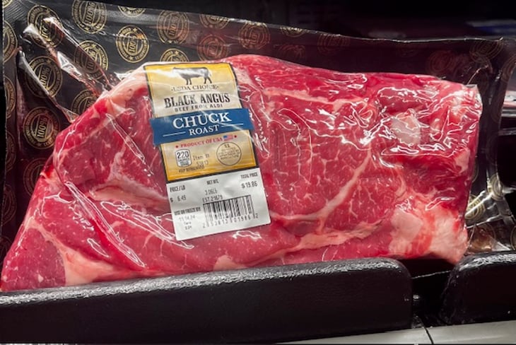 Black Angus chuck roast from Aldi