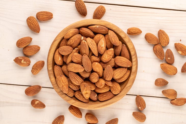 Almonds in a bowl