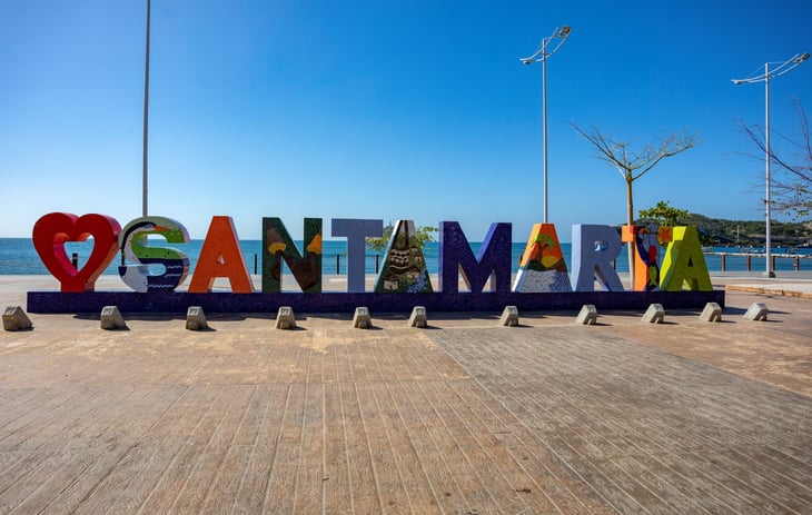Santa Marta sign in Colombia