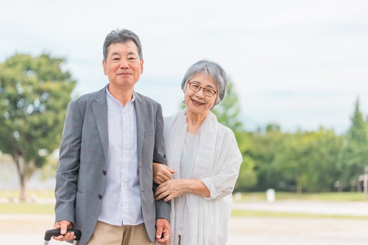 Older senior couple
