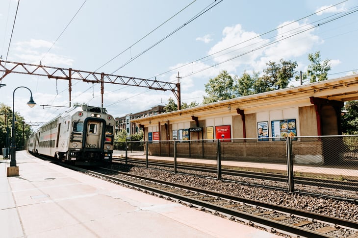 New Jersey Transit train in Maplewood