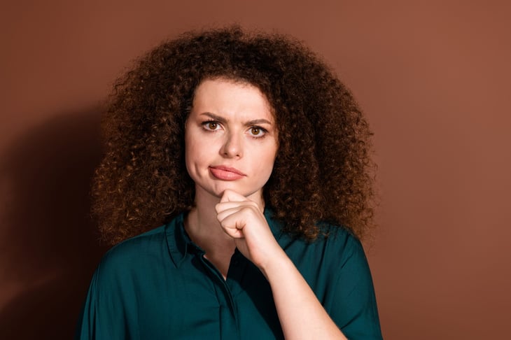Woman thinking about retirement