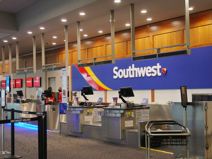 Southwest Airlines check-in counter