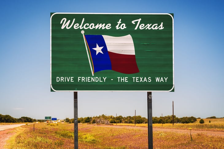 Welcome to Texas sign