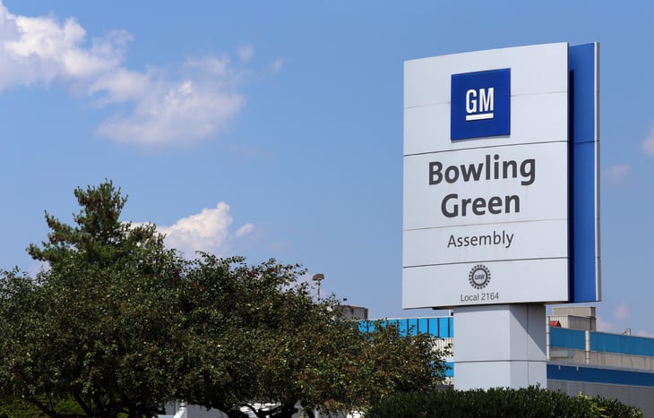 A GM assembly plant in Bowling Green, Kentucky