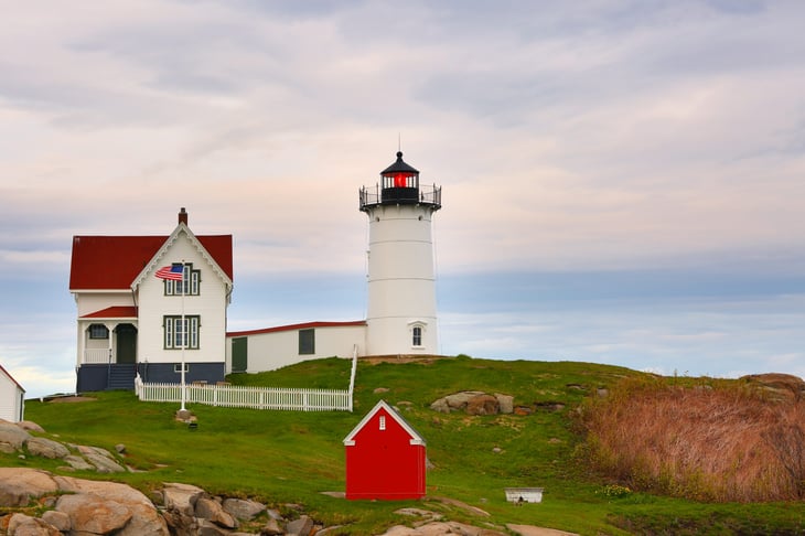 Cape Neddick Lighthouse in York, Maine