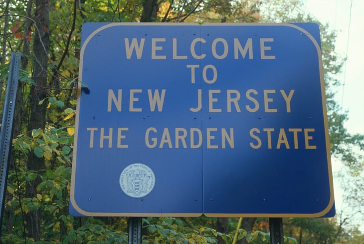 Welcome to New Jersey sign