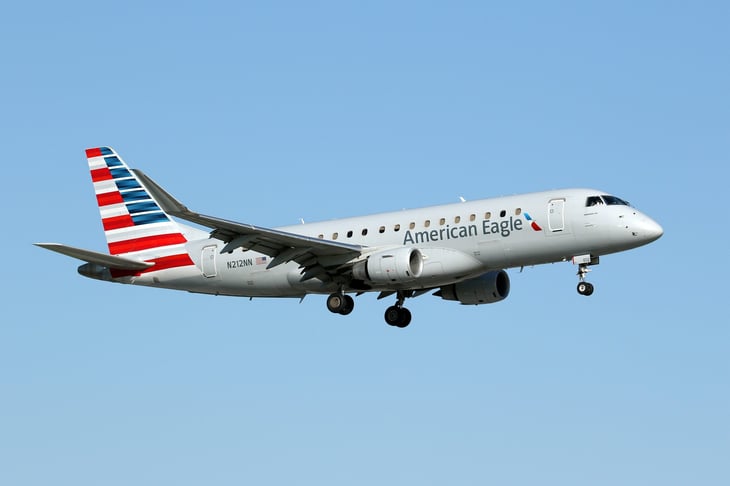 American Eagle plane taking off