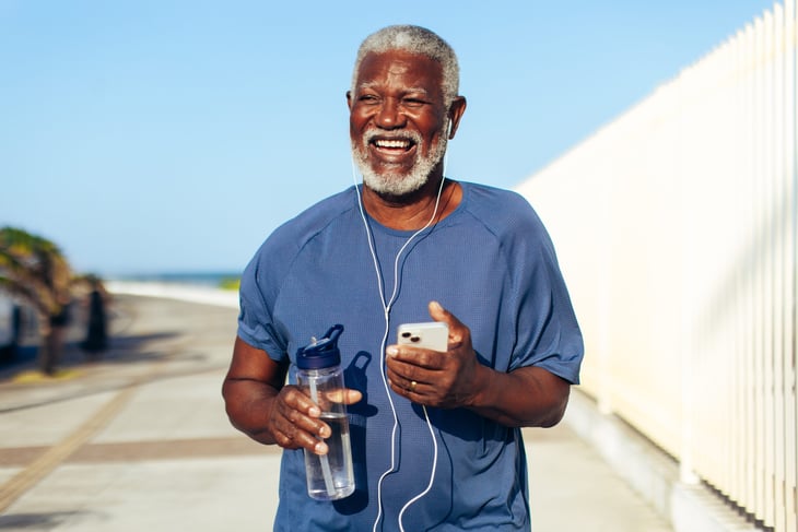 Active senior man